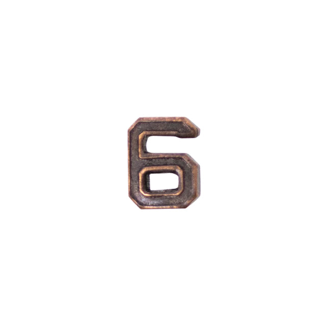 Number 6 Bronze Device Ribbon Attachment 3/16"