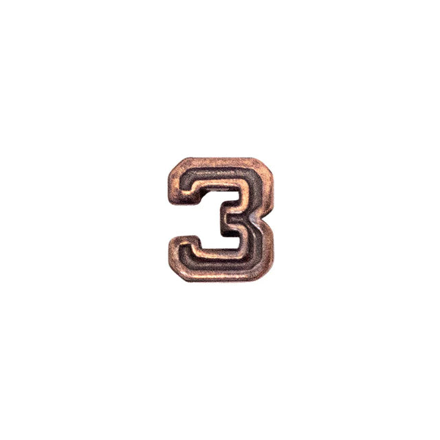 Number 3 Bronze Device Ribbon Attachment 3/16"