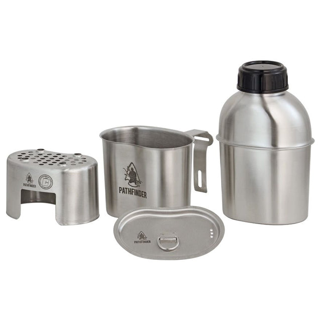ソロキャン／PATHFINDER CANTEEN COOKING SET Amazon.com : The Pathfinder School Metal Canteen Cooking Set