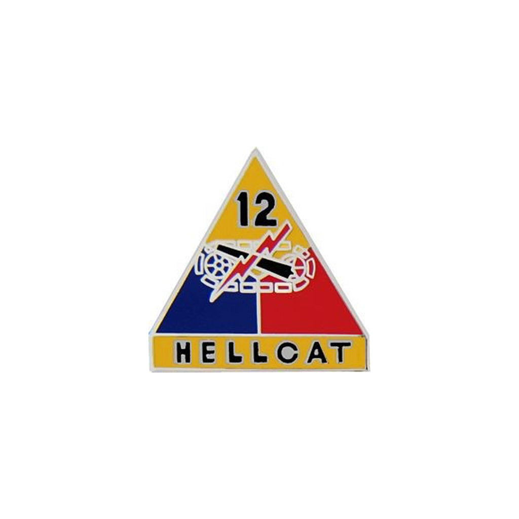 12th Armor Division Hellcat Pin