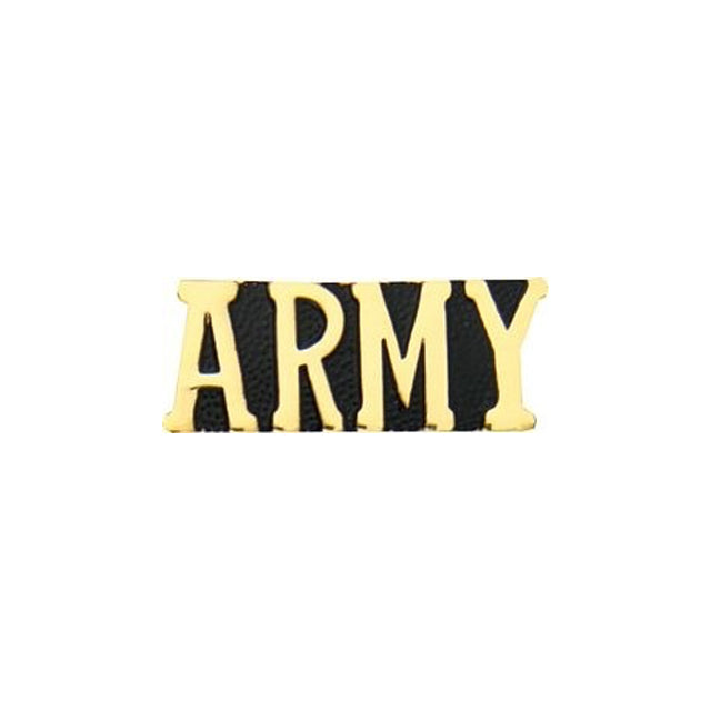 Gold Army Script Pin