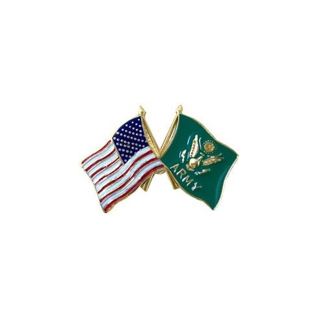 Army & U.S. Crossed Flags Pin