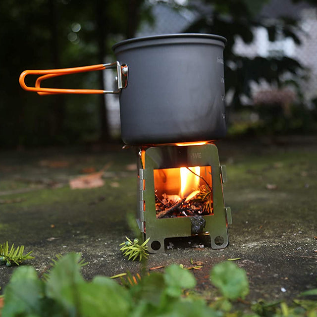 QuickSurvive® Portable Collapsible Mini Wood Burning Survival Stove