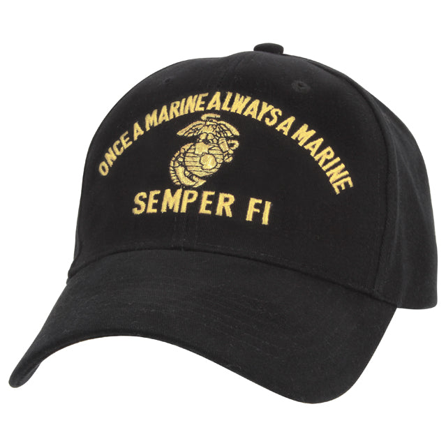 USMC Once A Marine Hat, Black