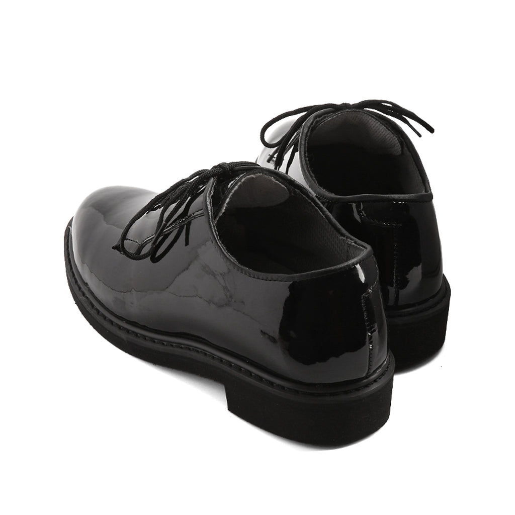 Hi-Gloss Military Dress Corfam Shoes, Black | STARS-N-STRIPES CO.