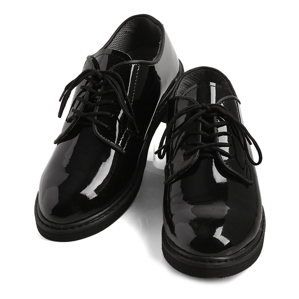 Hi-Gloss Military Dress Corfam Shoes, Black | STARS-N-STRIPES CO.