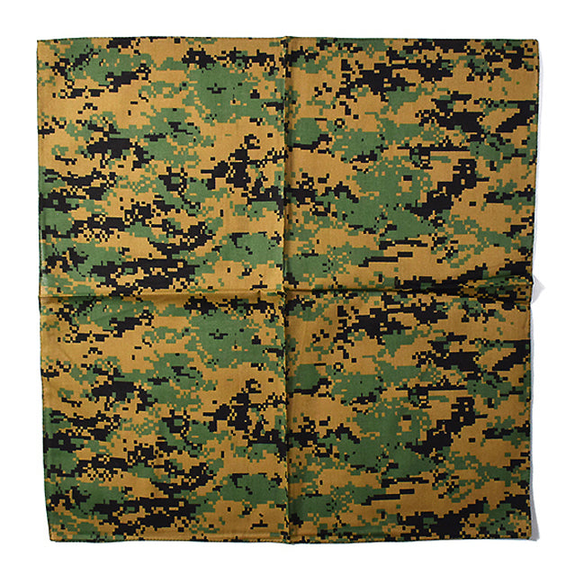 Woodland Digital Camouflage Bandana, 21.5" x 21.5"