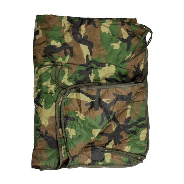 Poncho Liner Woodland - Couverture Polyvalente Militaire 210x150 Cm