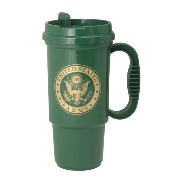 US Army Green Coffee Travel Mug Eagle Logo 