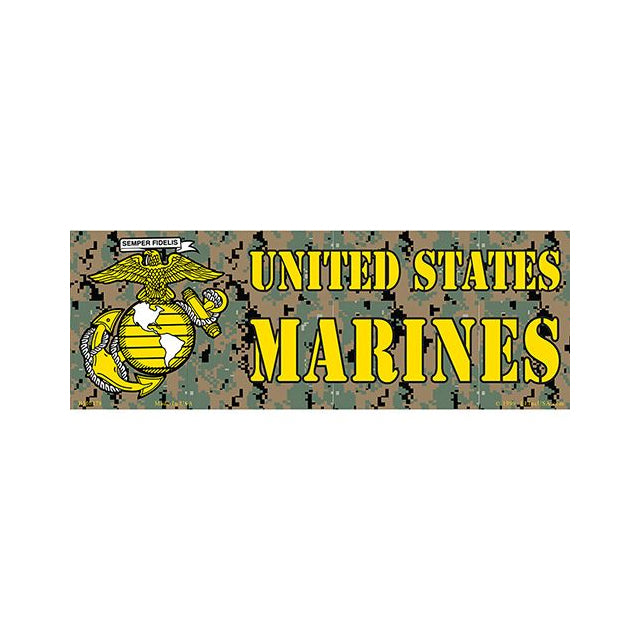 United States Marines Digital Camo Bumper Sticker
