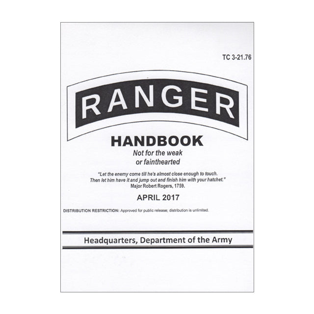 U.S. Army Ranger Handbook Manual TC 3-21.76, Newest Public Edition - April 2017