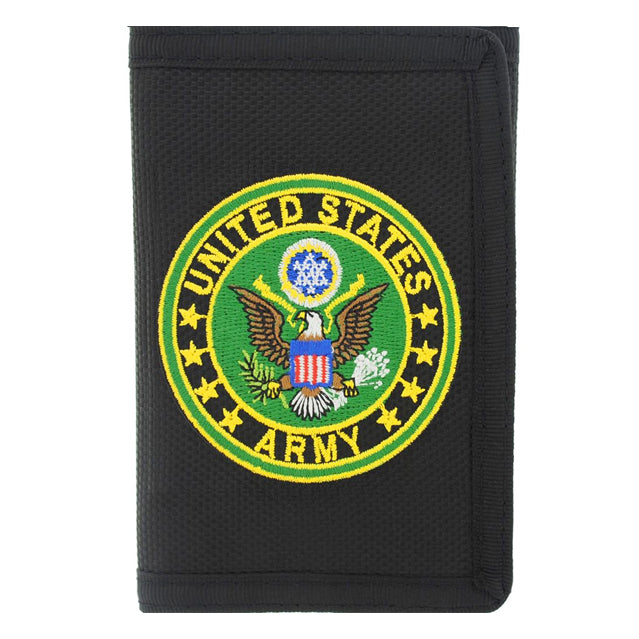 United States Army Seal Logo Nylon Tri-Fold Wallet