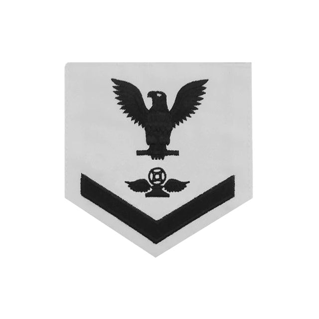 U.S. Navy Air Traffic Control Rating Patch, White (Tailored to E-4, E-5, or E-6)