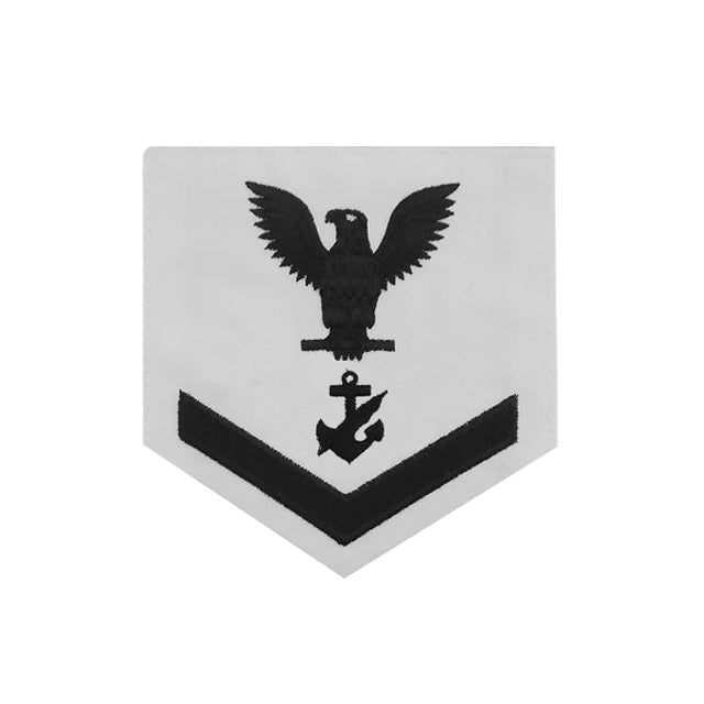 U.S. Navy Couselor (NC) Rating Patch, White (Tailored to E-4, E-5, or E-6)