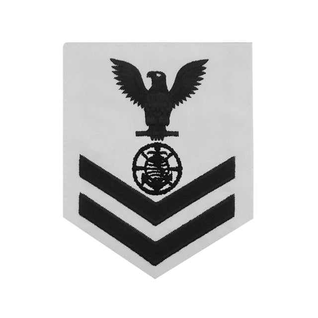 U.S. Navy Religious Programs Specialist (RP) Rating Patch, White (Tailored to E-4, E-5, or E-6)