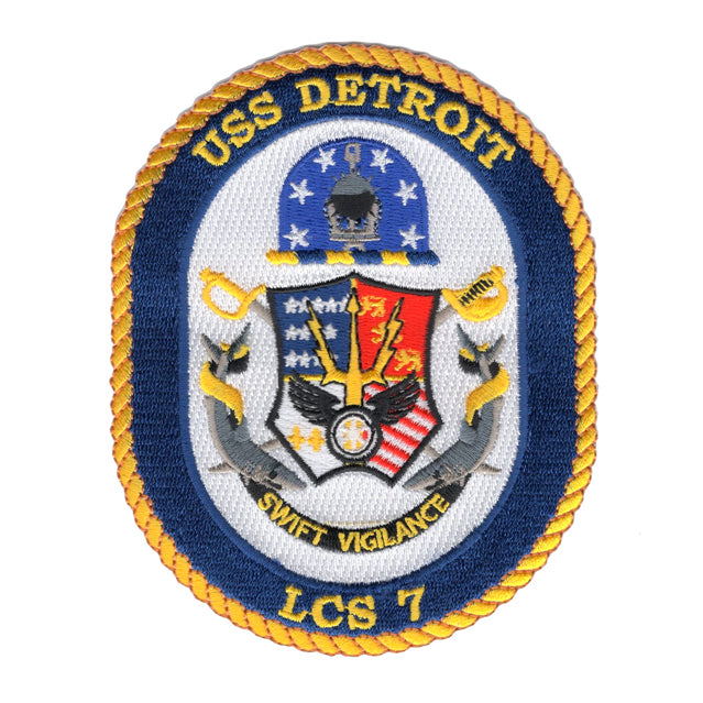 USS Detroit LCS-7 Swift Vigilance Ship Patch