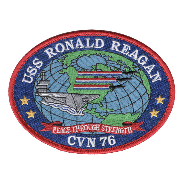 米海軍　CVN-76着艦パッチ USS Ronald Reagan CVN-76 Aircraft Carrier Ship Patch | STARS-N
